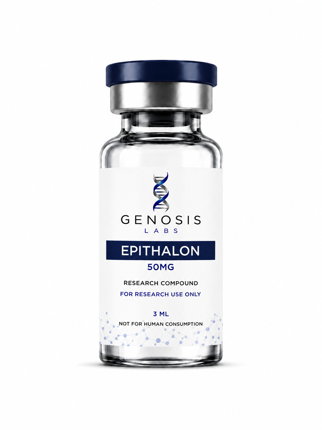 Epithalon 50mg research peptide vial by GENOSIS Labs