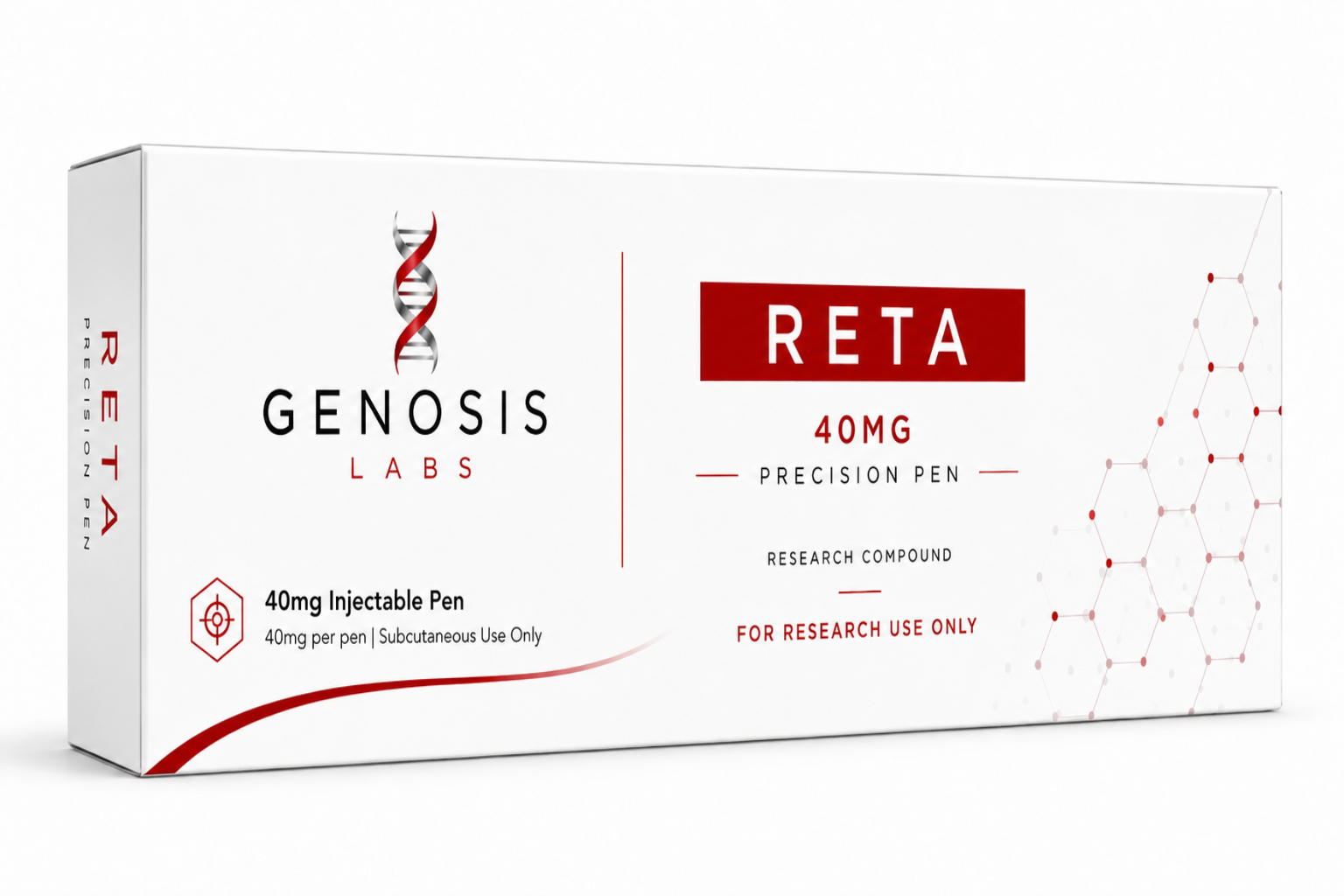 Reta 40mg Pen research peptide pre-filled pen by GENOSIS Labs