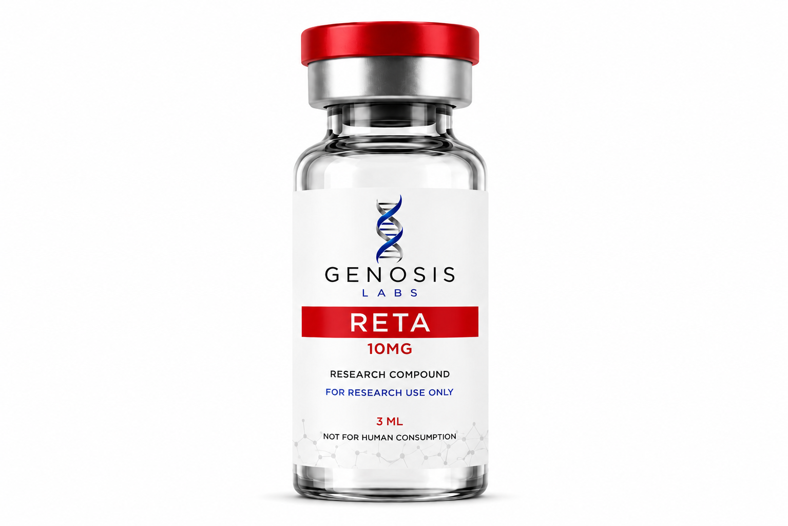 Reta 10mg Vial research peptide by GENOSIS Labs