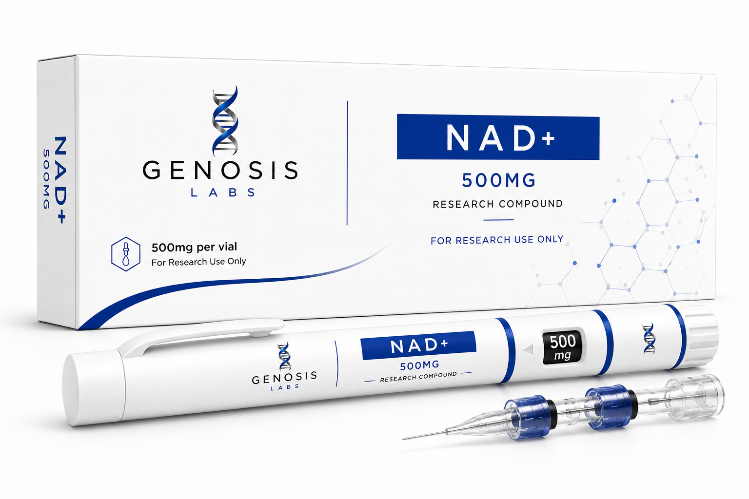 GENOSIS Labs NAD+ research pen for mitochondrial studies
